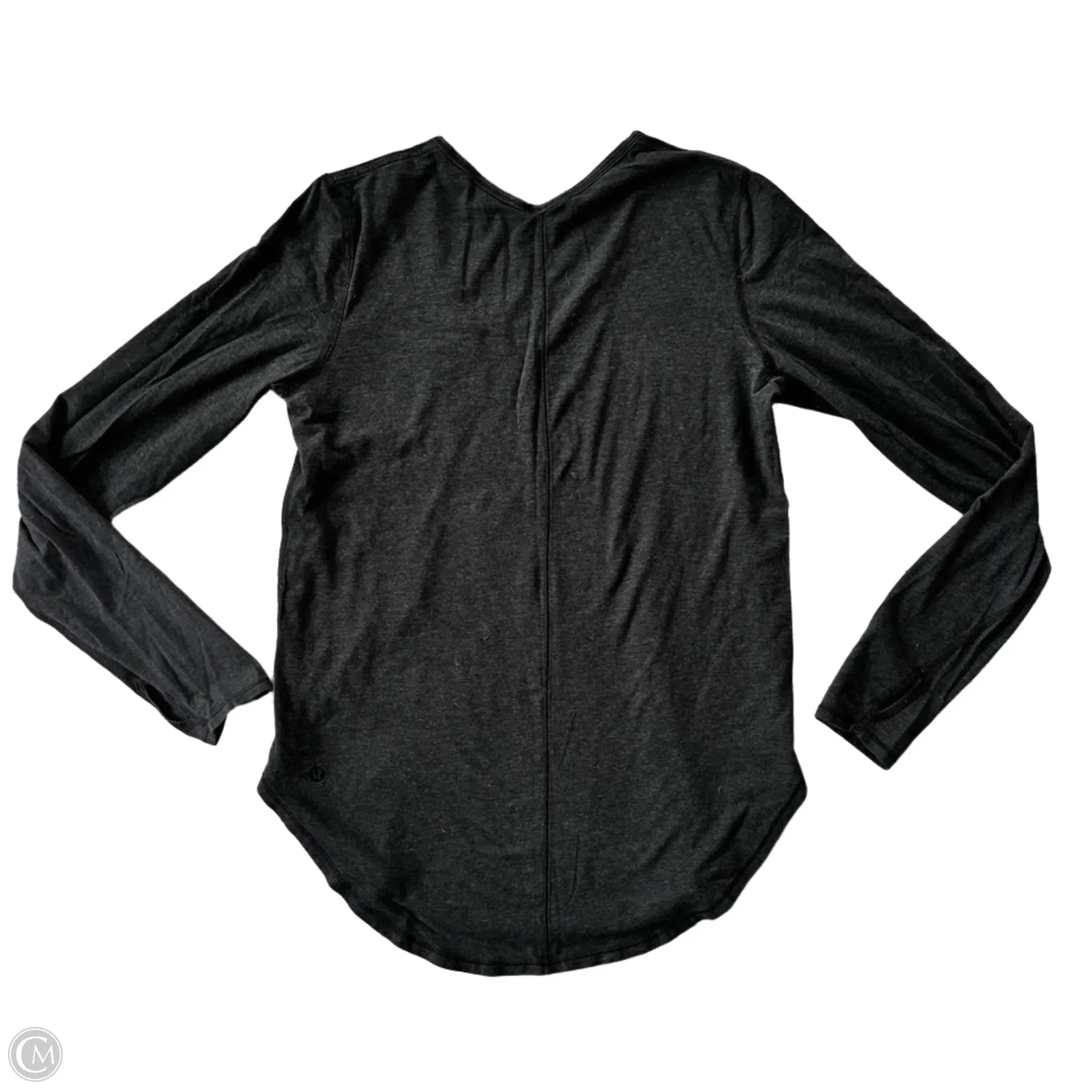 Athletic Top Long Sleeve Crewneck By Lululemon In Grey, Size: M