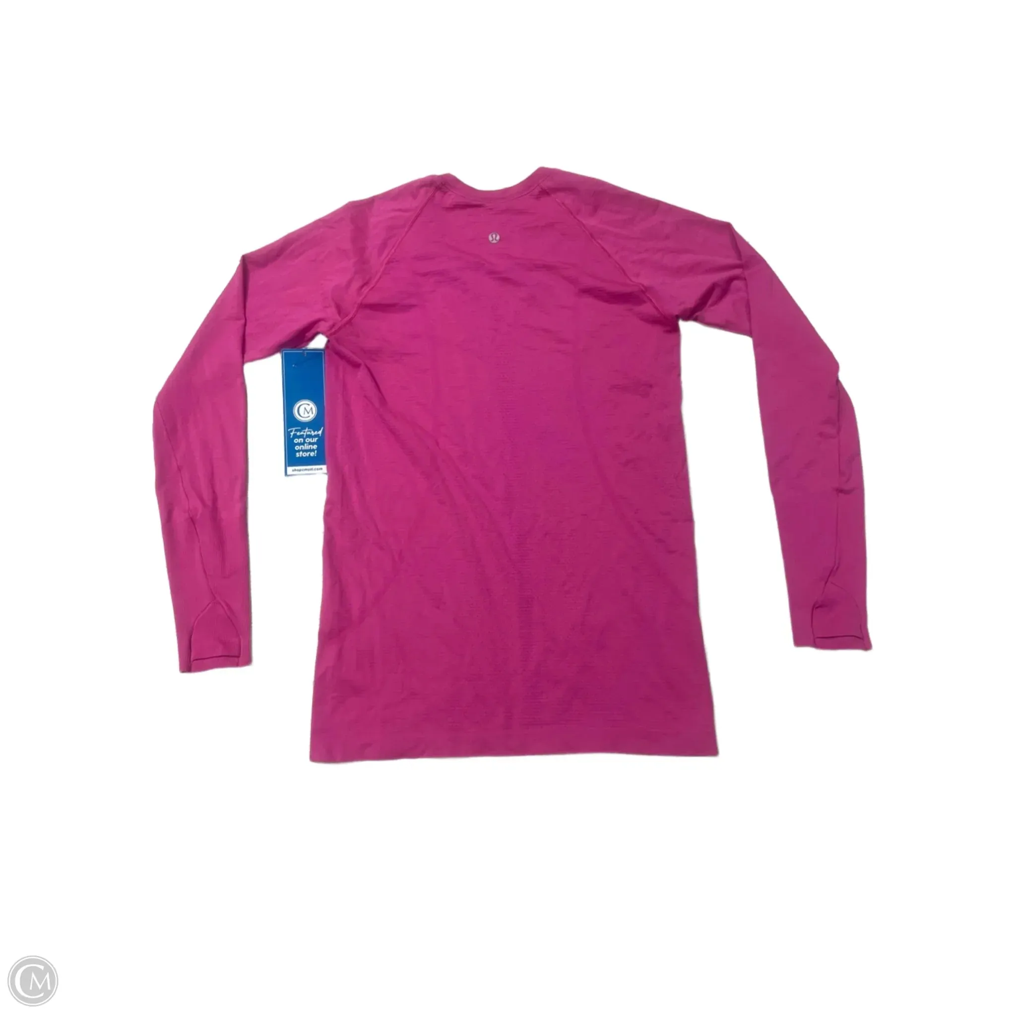 Athletic Top Long Sleeve Crewneck By Lululemon In Pink, Size: M
