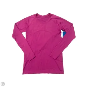Athletic Top Long Sleeve Crewneck By Lululemon In Pink, Size: M