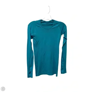 Athletic Top Long Sleeve Crewneck By Lululemon In Teal, Size: 4