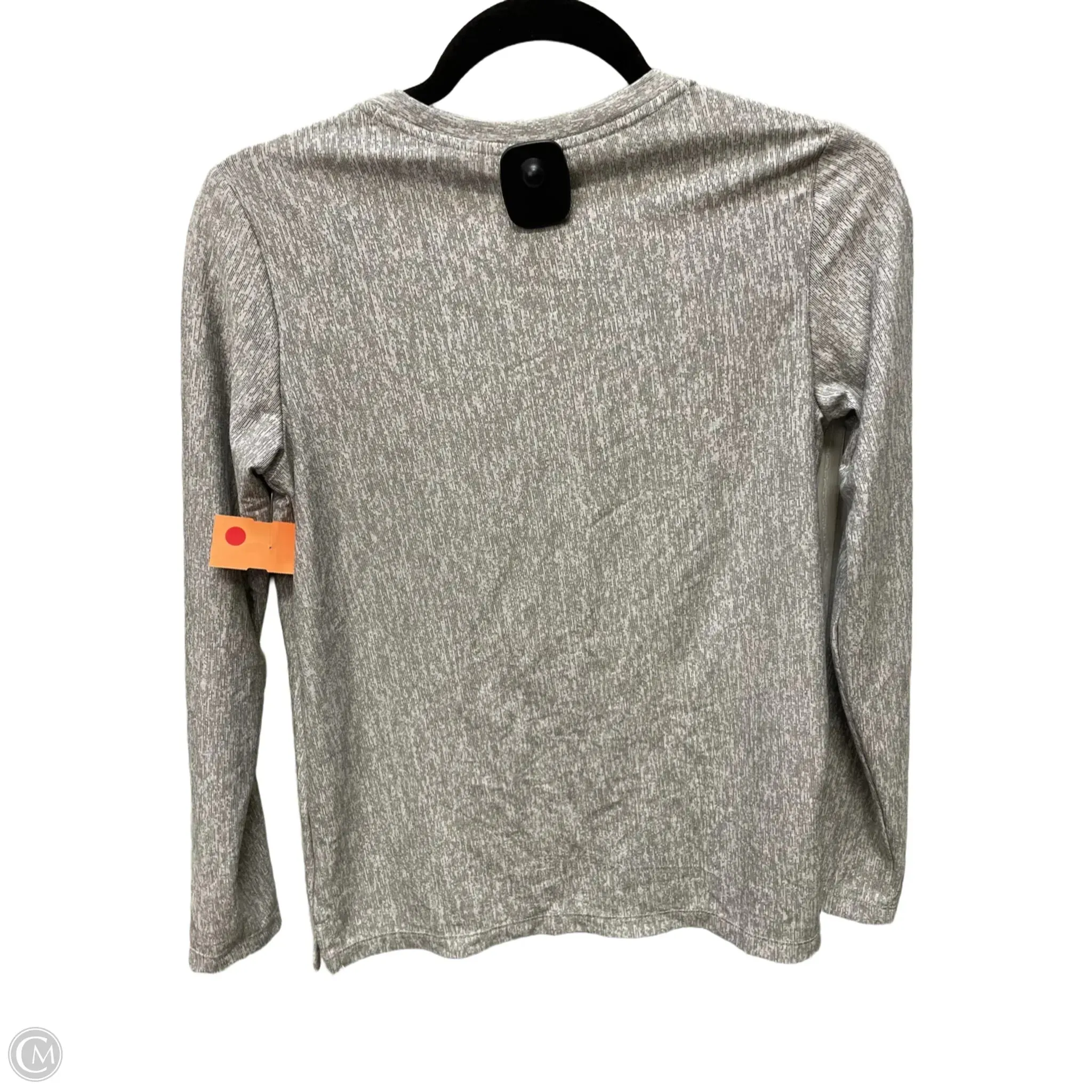 Athletic Top Long Sleeve Crewneck By Nike In Black & Grey, Size: L