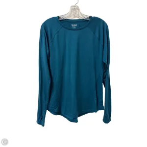 Athletic Top Long Sleeve Crewneck By Tek Gear In Blue, Size: M