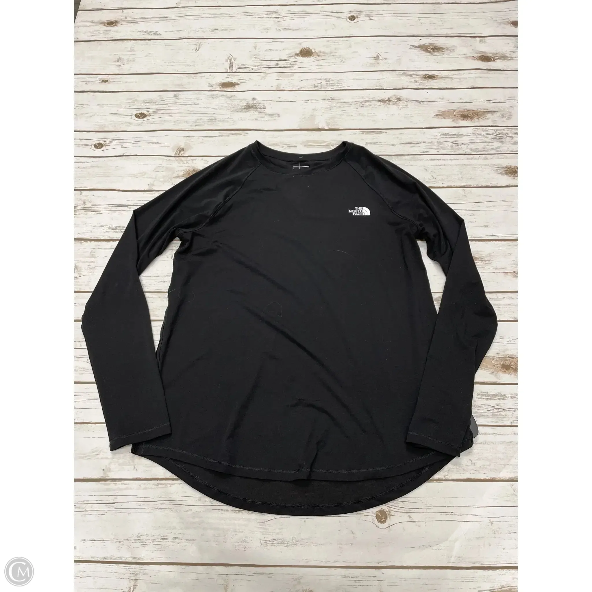 Athletic Top Long Sleeve Crewneck By The North Face In Black, Size: L