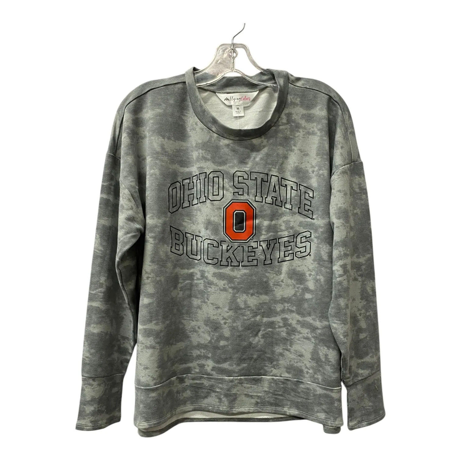Athletic Top Ls Collar By Cme In Grey, Size:M