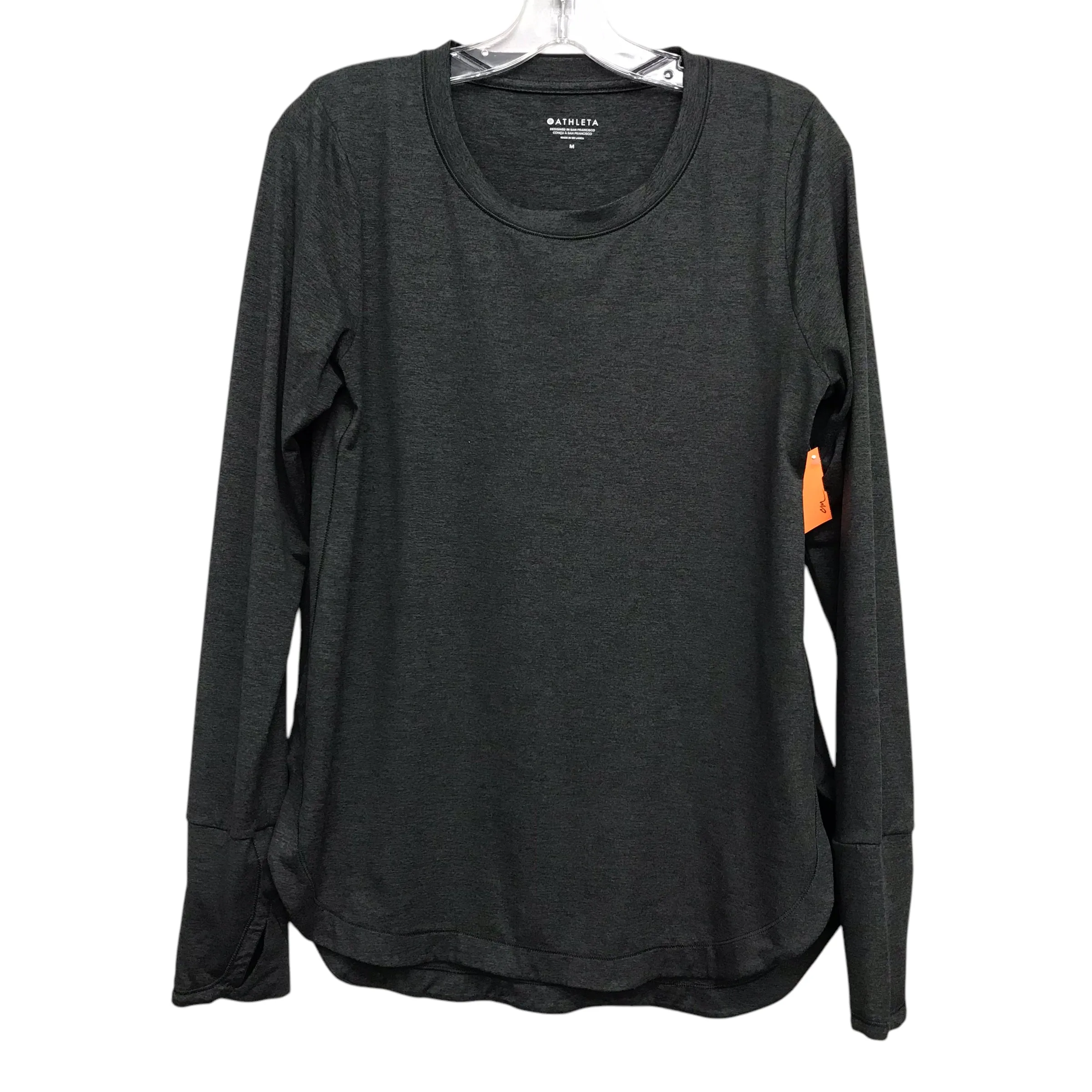 Athletic Top Ls Crewneck By Athleta In Grey, Size:M