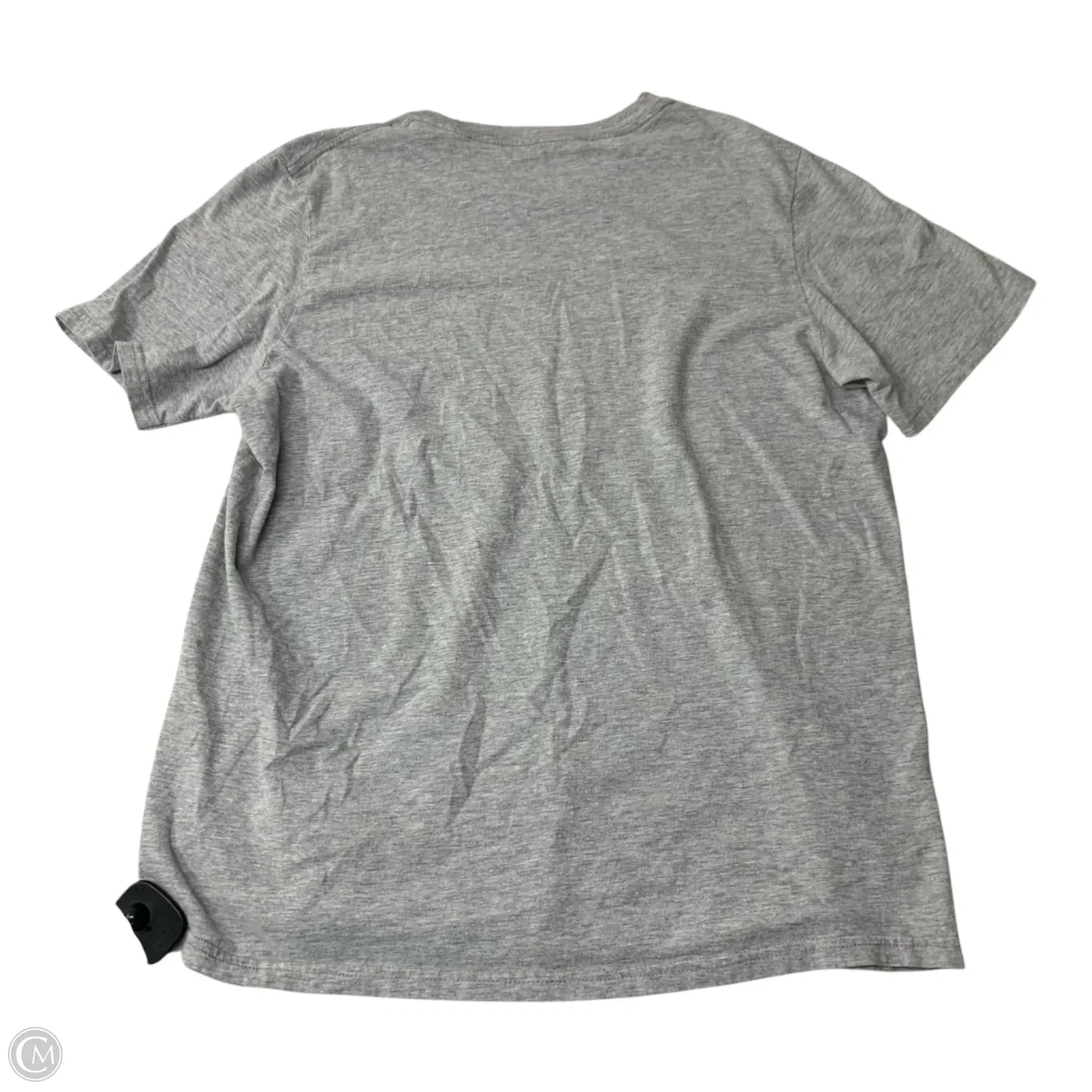 Athletic Top Short Sleeve By Adidas In Grey, Size: L