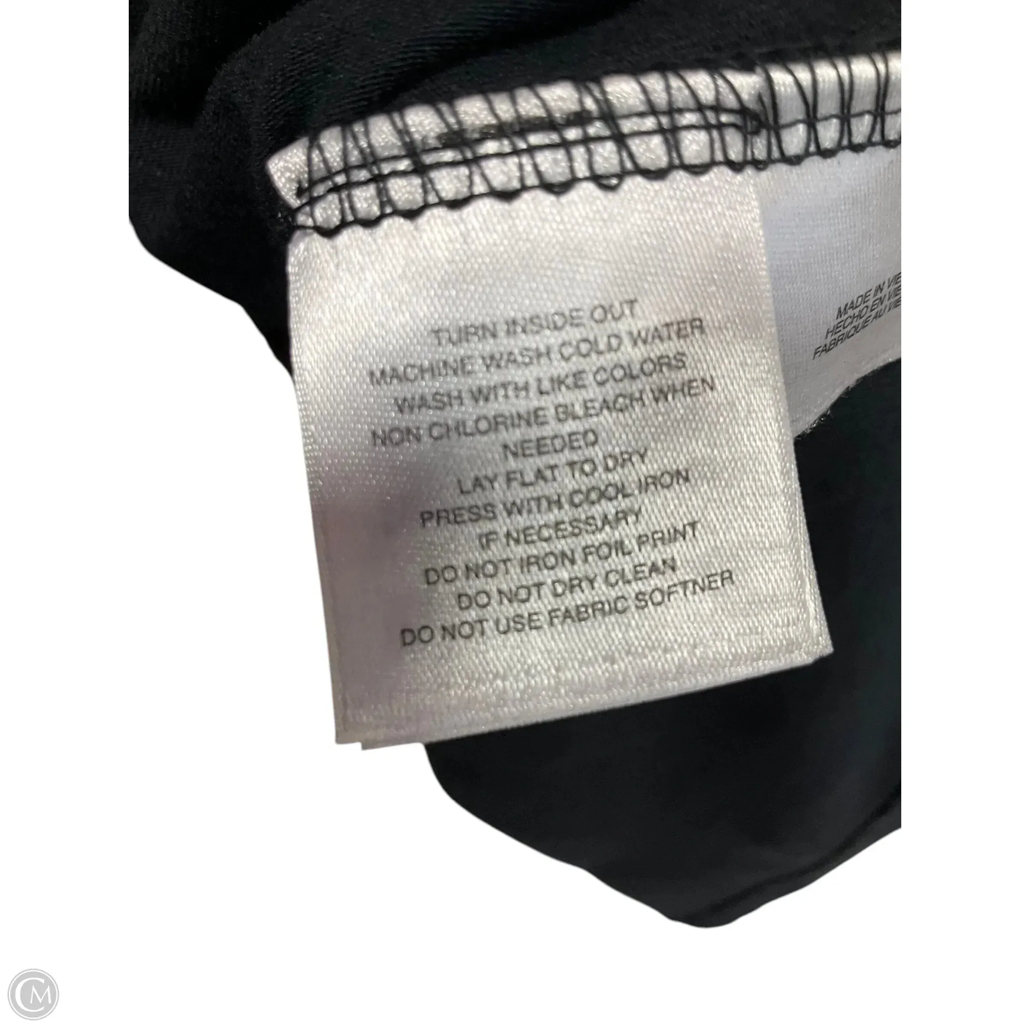 Athletic Top Short Sleeve By Anne Klein In Black, Size: M