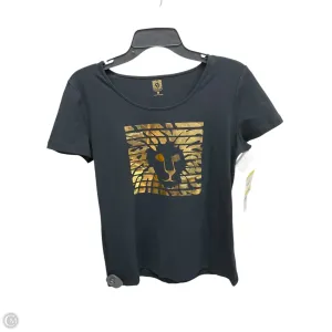 Athletic Top Short Sleeve By Anne Klein In Black, Size: M