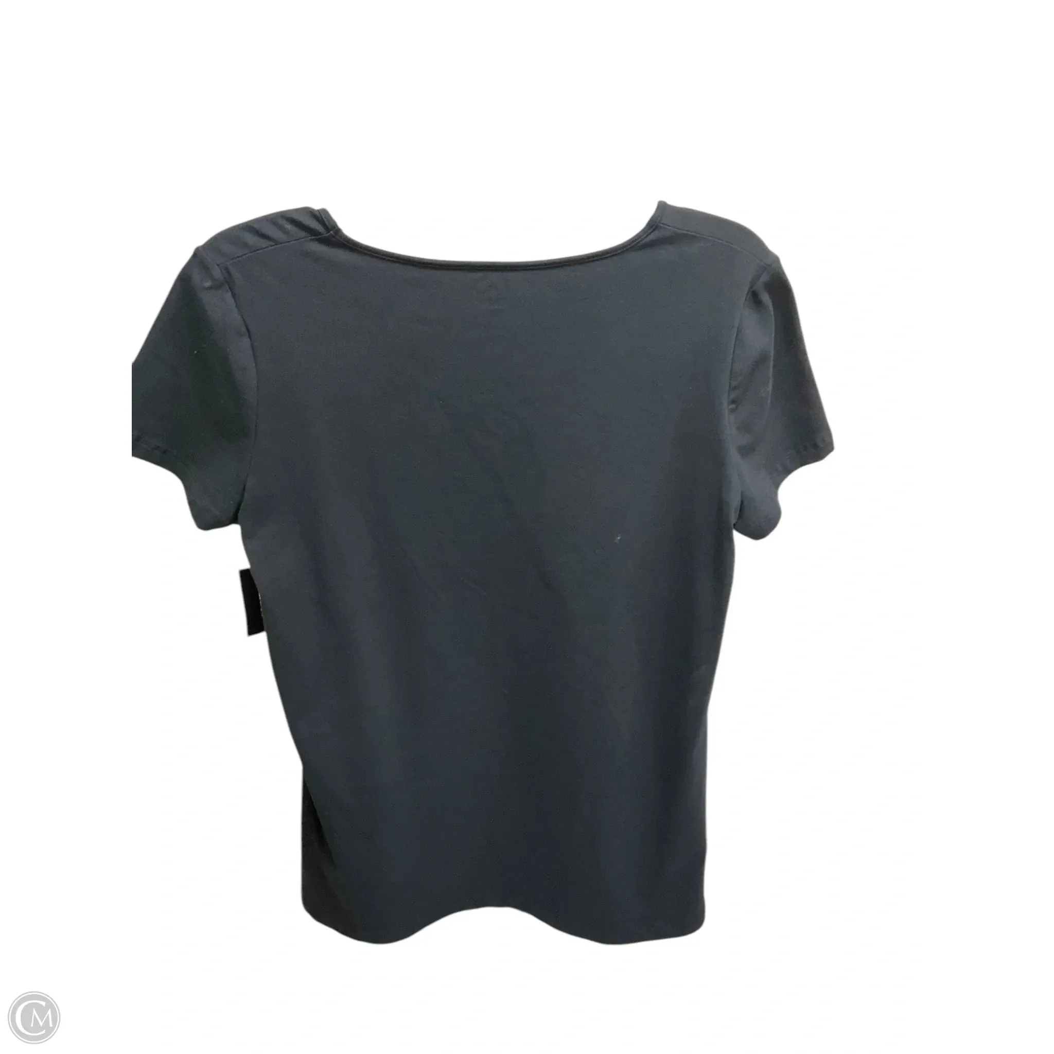 Athletic Top Short Sleeve By Anne Klein In Black, Size: M