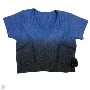 Athletic Top Short Sleeve By Clothes Mentor In Black & Blue, Size: Xs