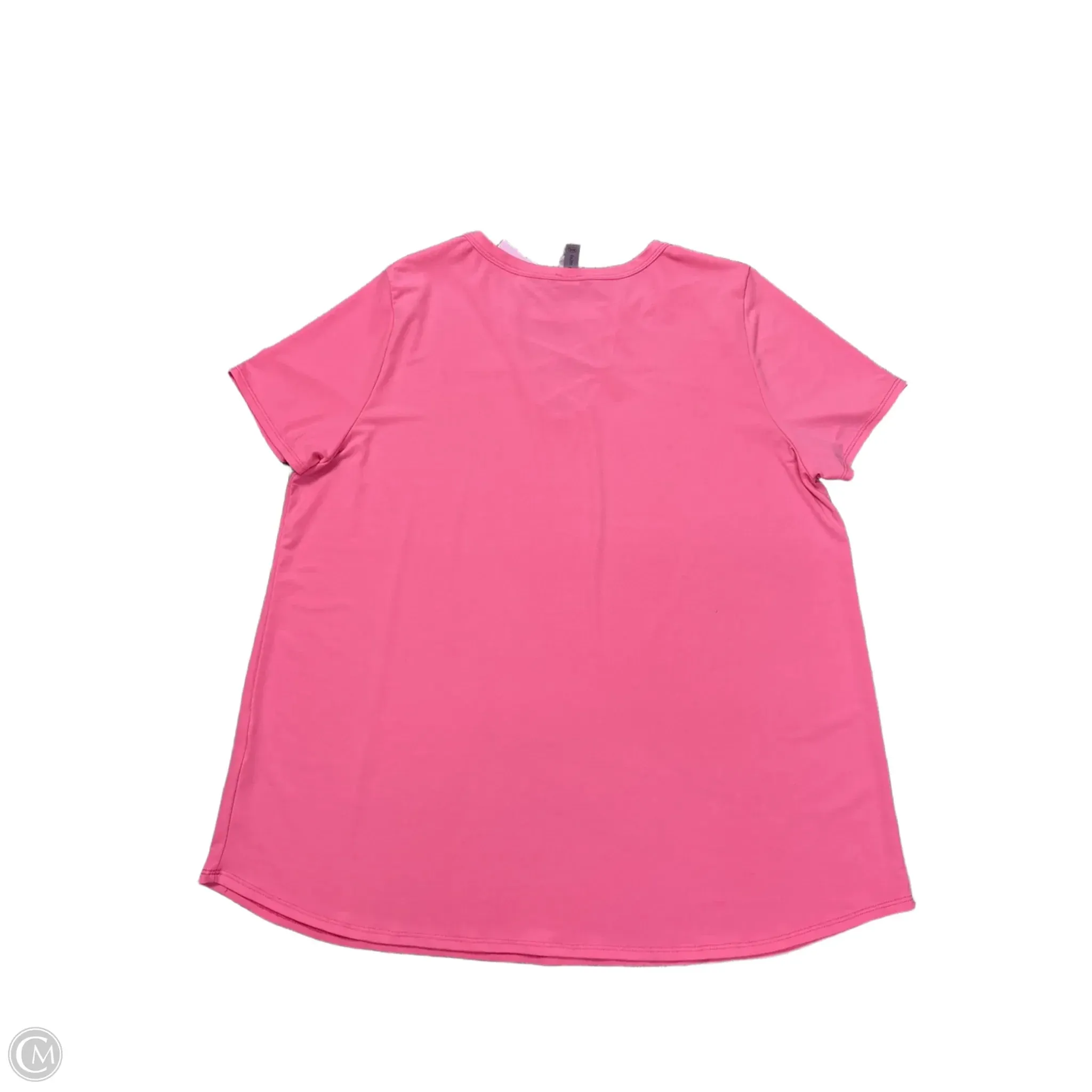 Athletic Top Short Sleeve By Honeyme In Pink, Size: Xxl
