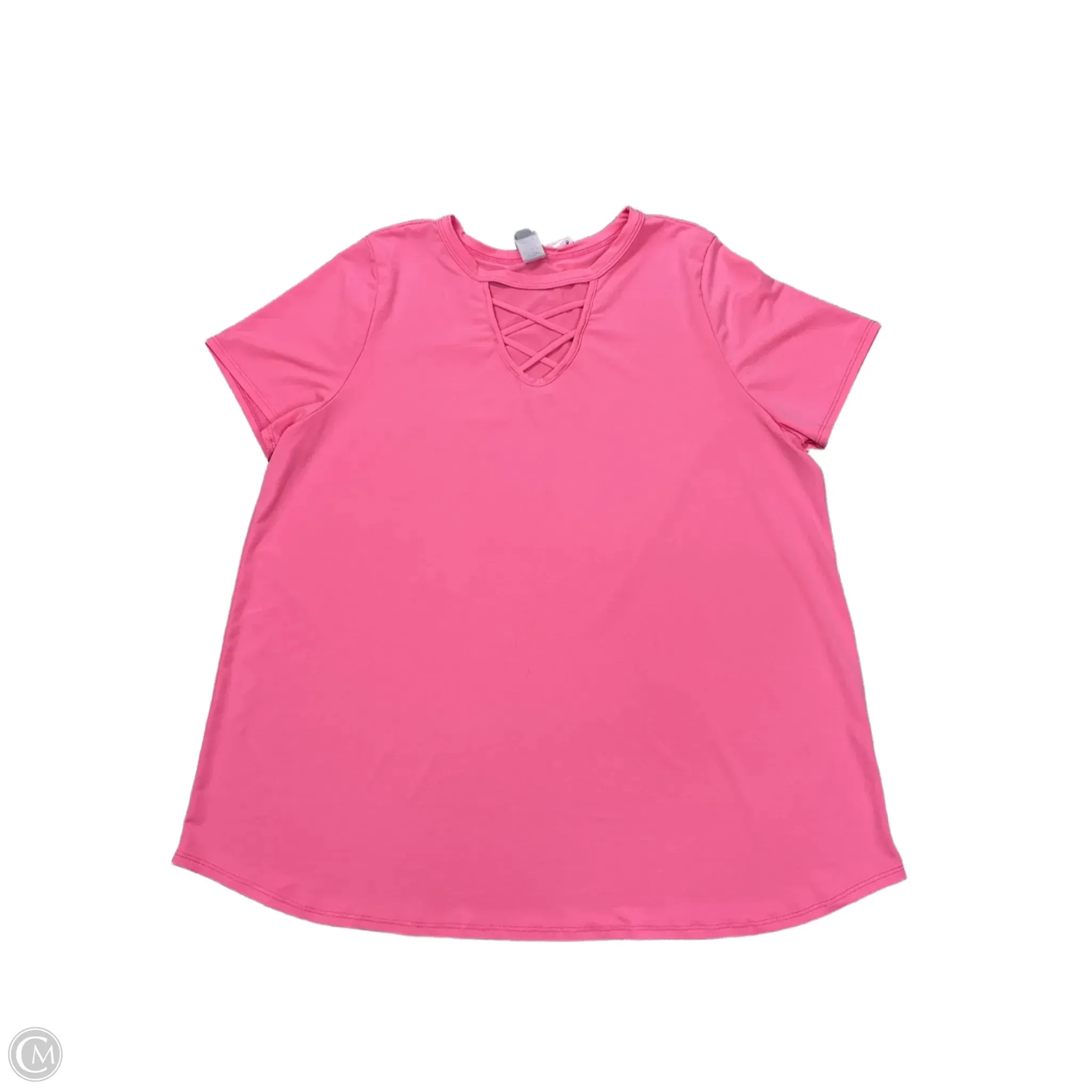 Athletic Top Short Sleeve By Honeyme In Pink, Size: Xxl