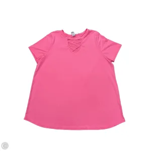 Athletic Top Short Sleeve By Honeyme In Pink, Size: Xxl