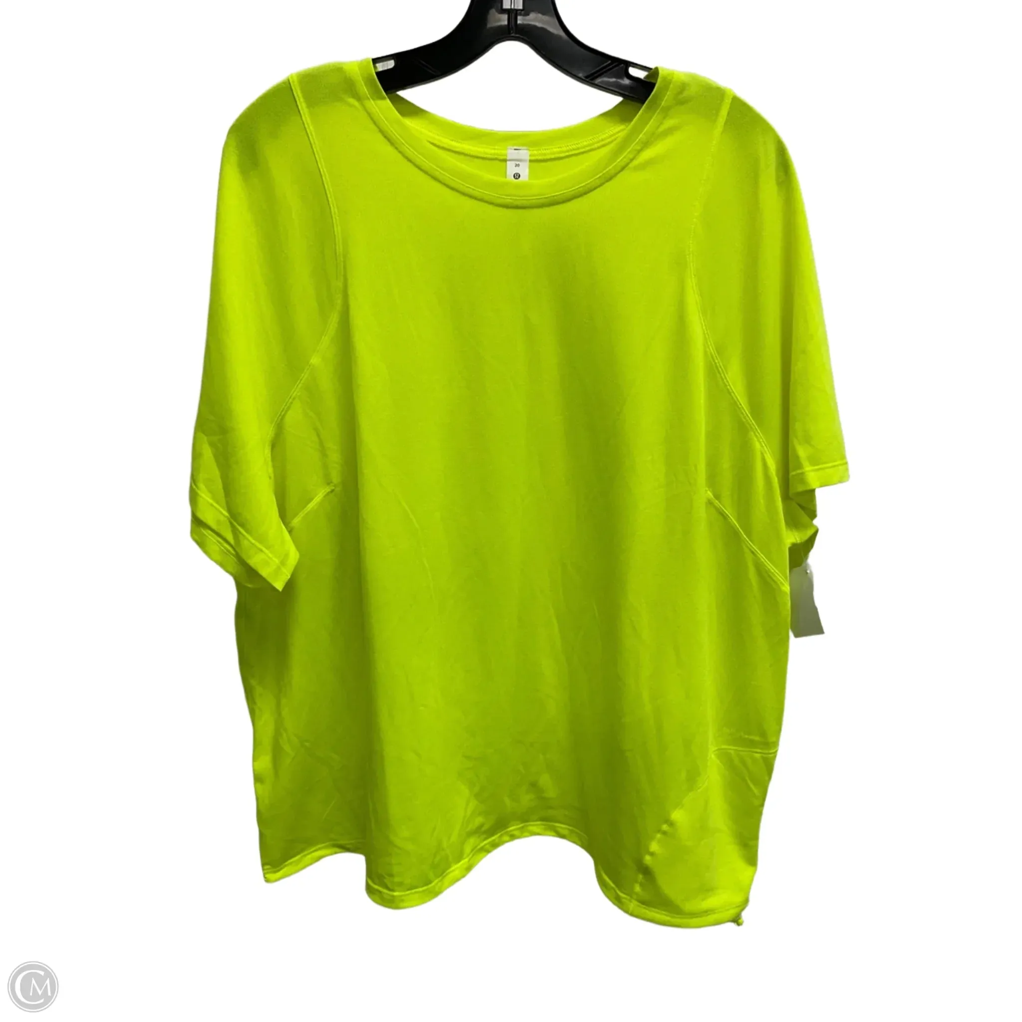 Athletic Top Short Sleeve By Lululemon In Green, Size: 2x