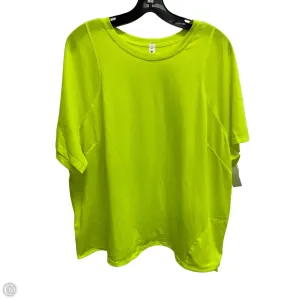 Athletic Top Short Sleeve By Lululemon In Green, Size: 2x