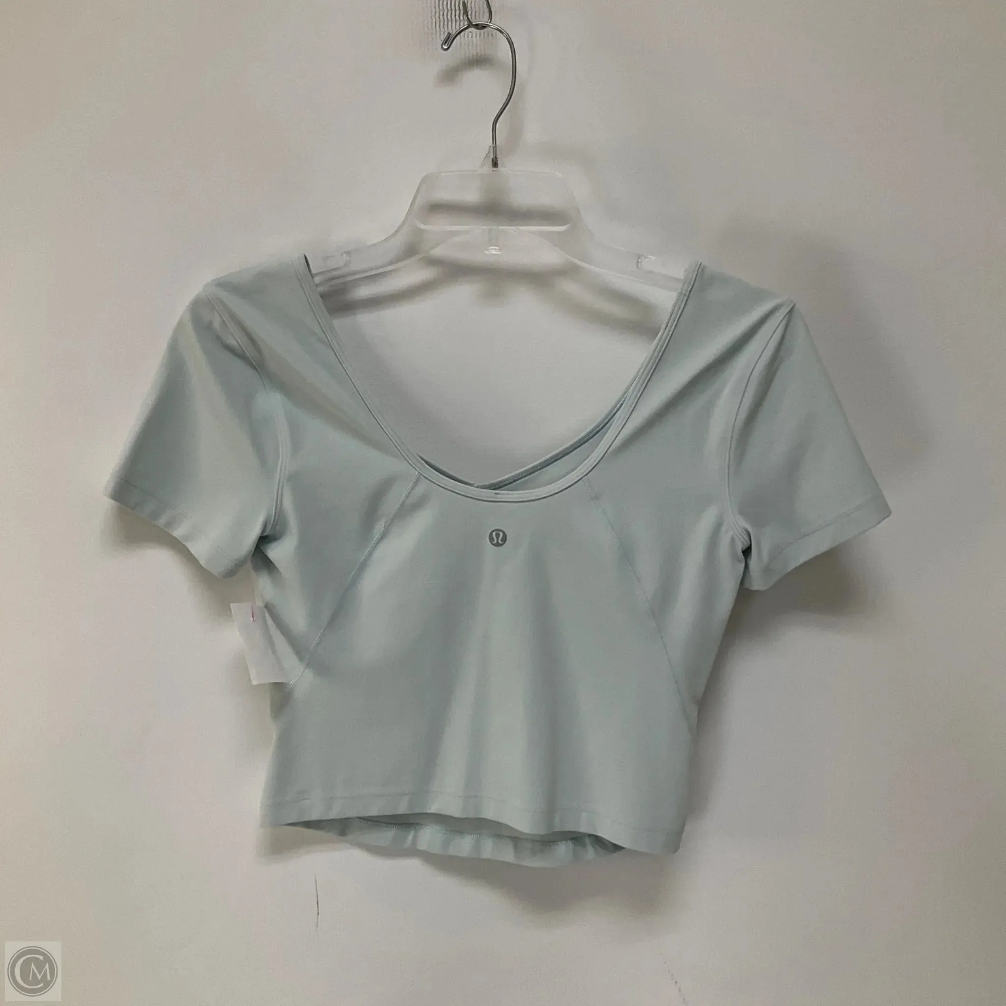 Athletic Top Short Sleeve By Lululemon In Teal, Size: 6