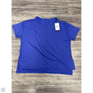 Athletic Top Short Sleeve By Nike In Blue, Size: 2x