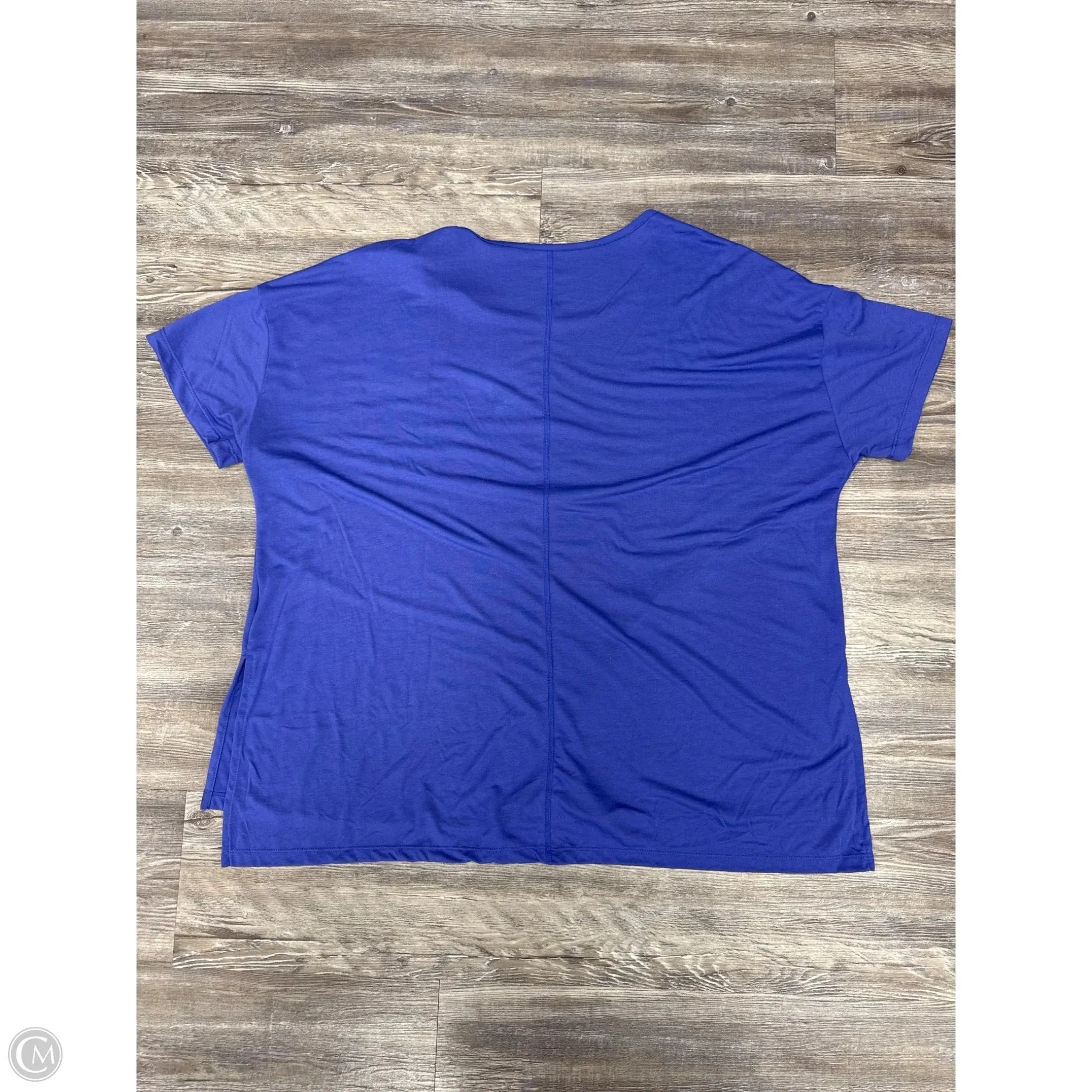 Athletic Top Short Sleeve By Nike In Blue, Size: 2x