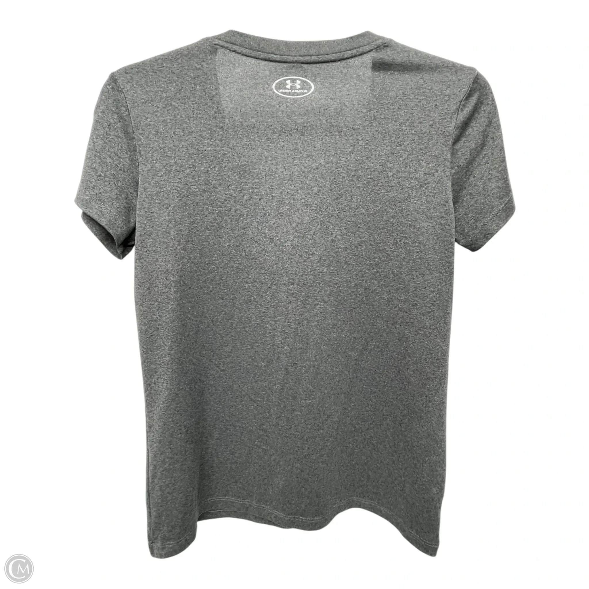 Athletic Top Short Sleeve By Under Armour In Grey, Size: Xs
