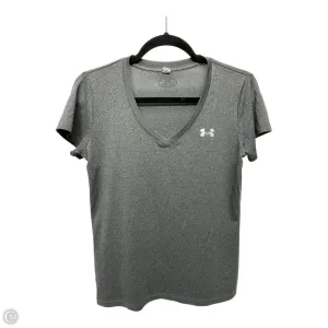 Athletic Top Short Sleeve By Under Armour In Grey, Size: Xs