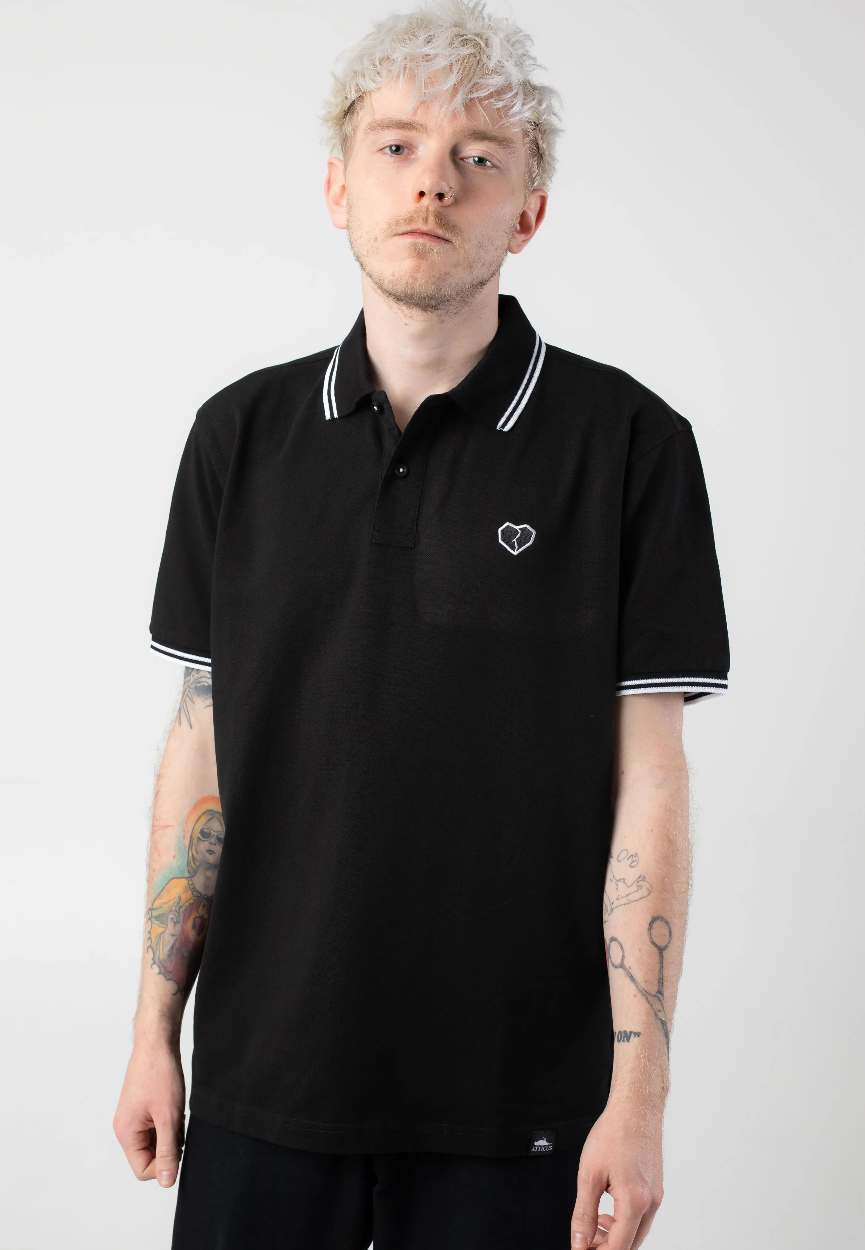 Atticus - Broken Heart Black/White - Polo