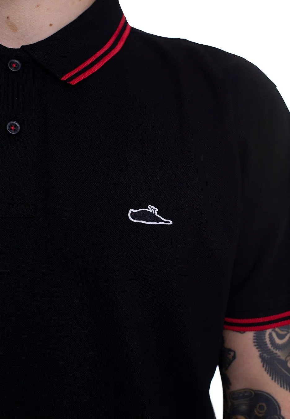 Atticus - Classic Tipped Black/Red - Polo