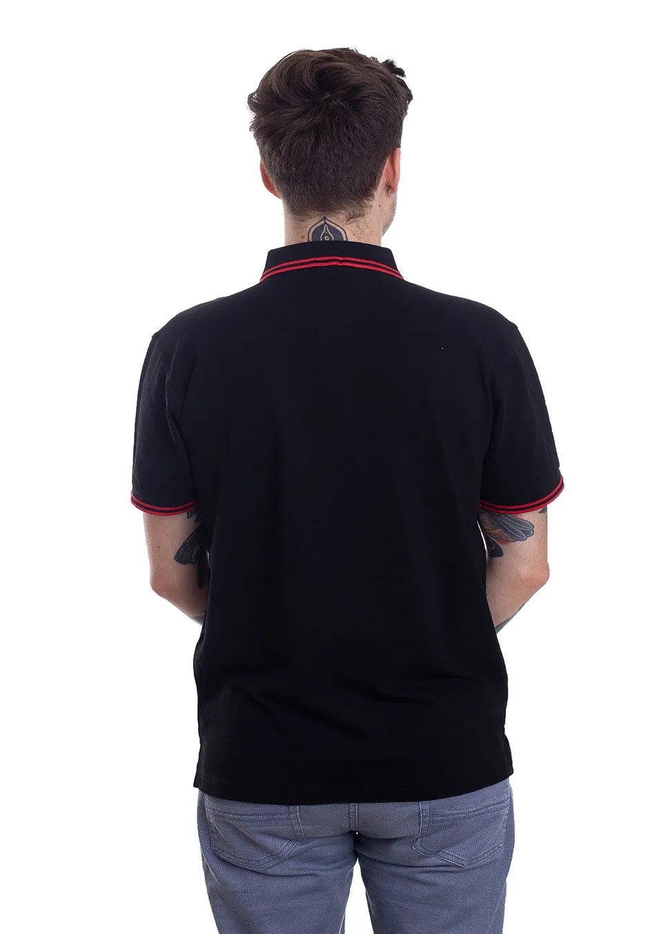 Atticus - Classic Tipped Black/Red - Polo