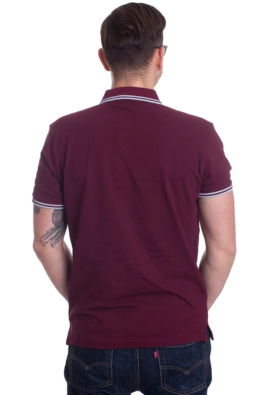 Atticus - Classic Tipped Burgundy/Sky - Polo