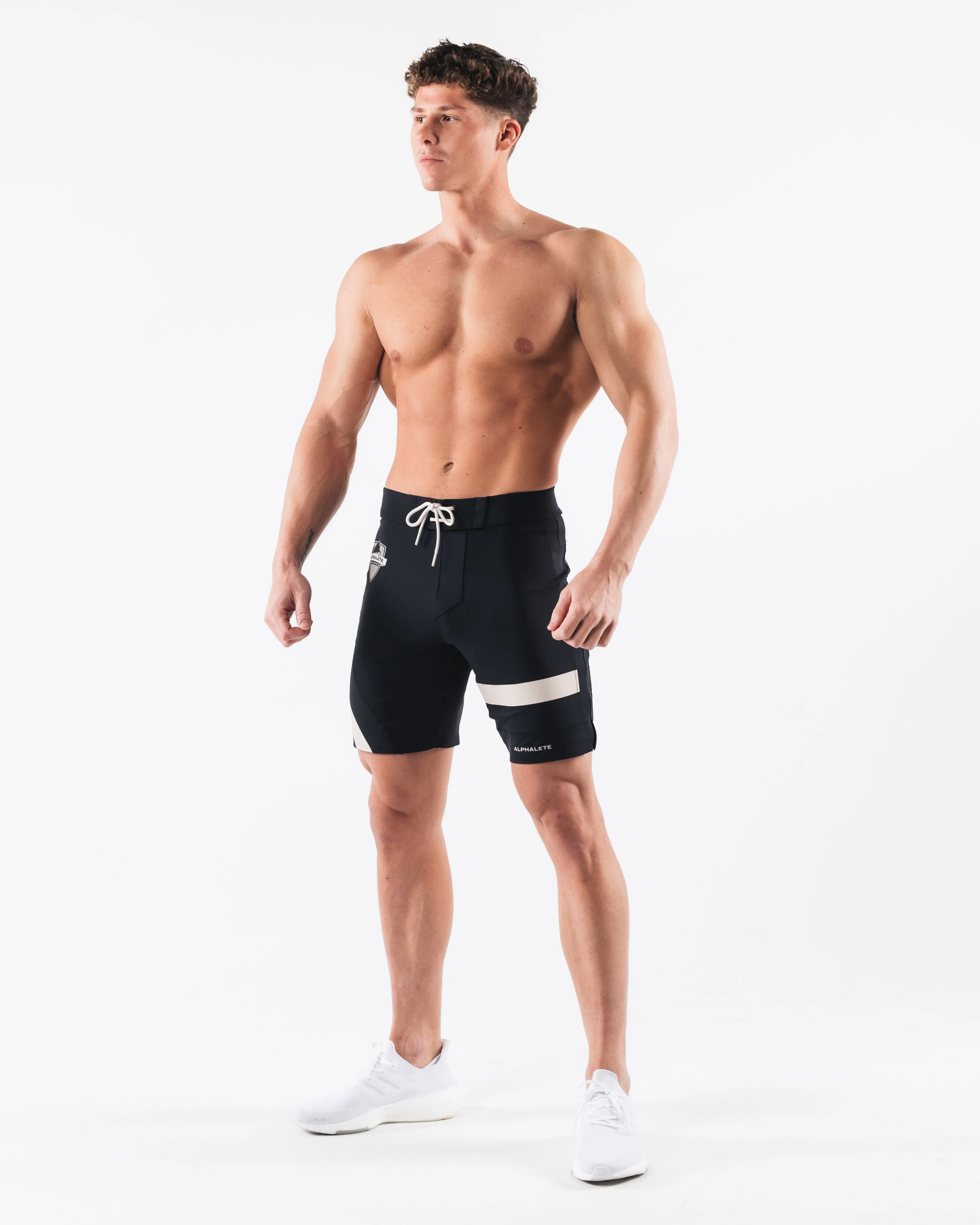 Aztec Boardshort - Black Linen Alphalete Athletics