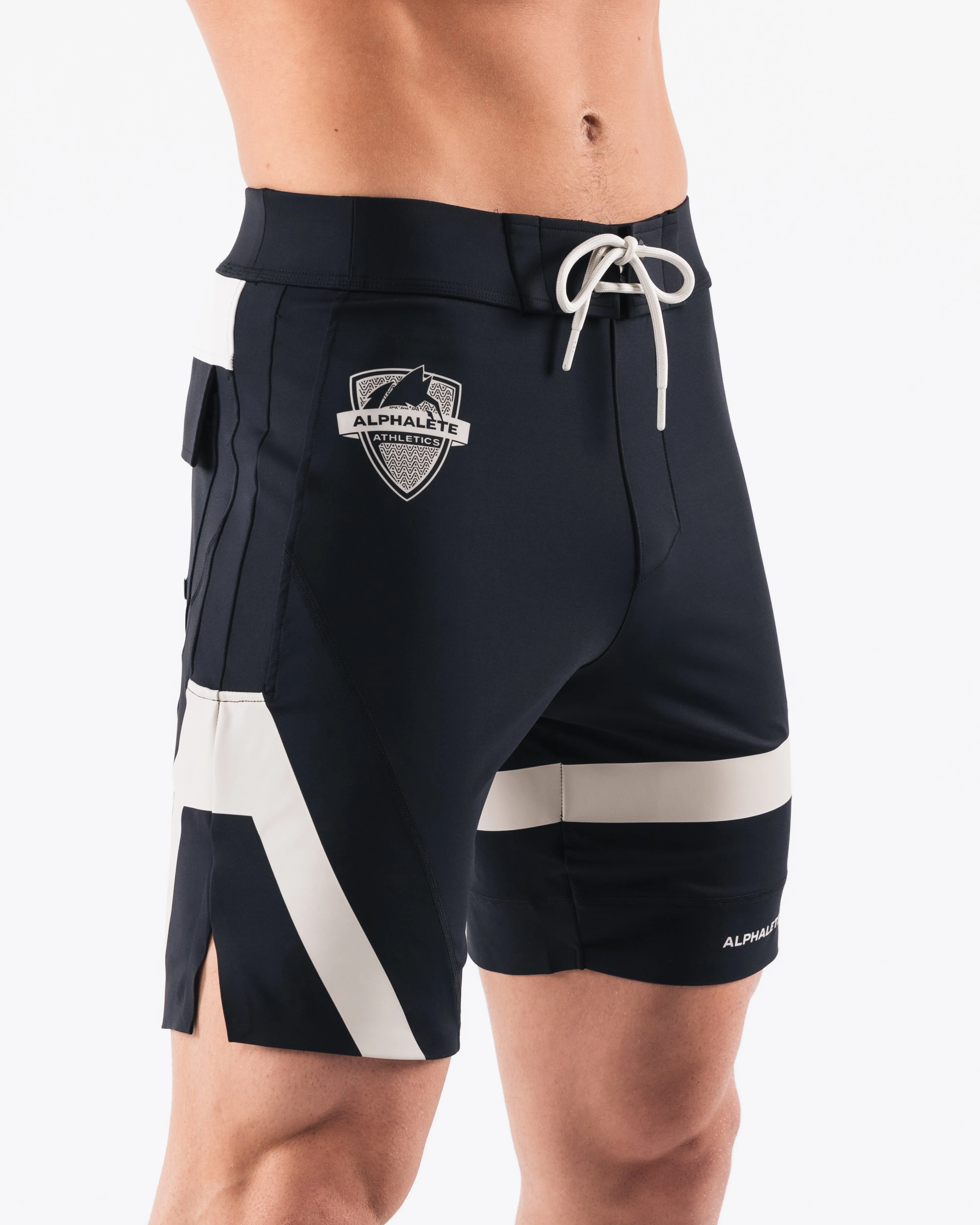 Aztec Boardshort - Black Linen Alphalete Athletics