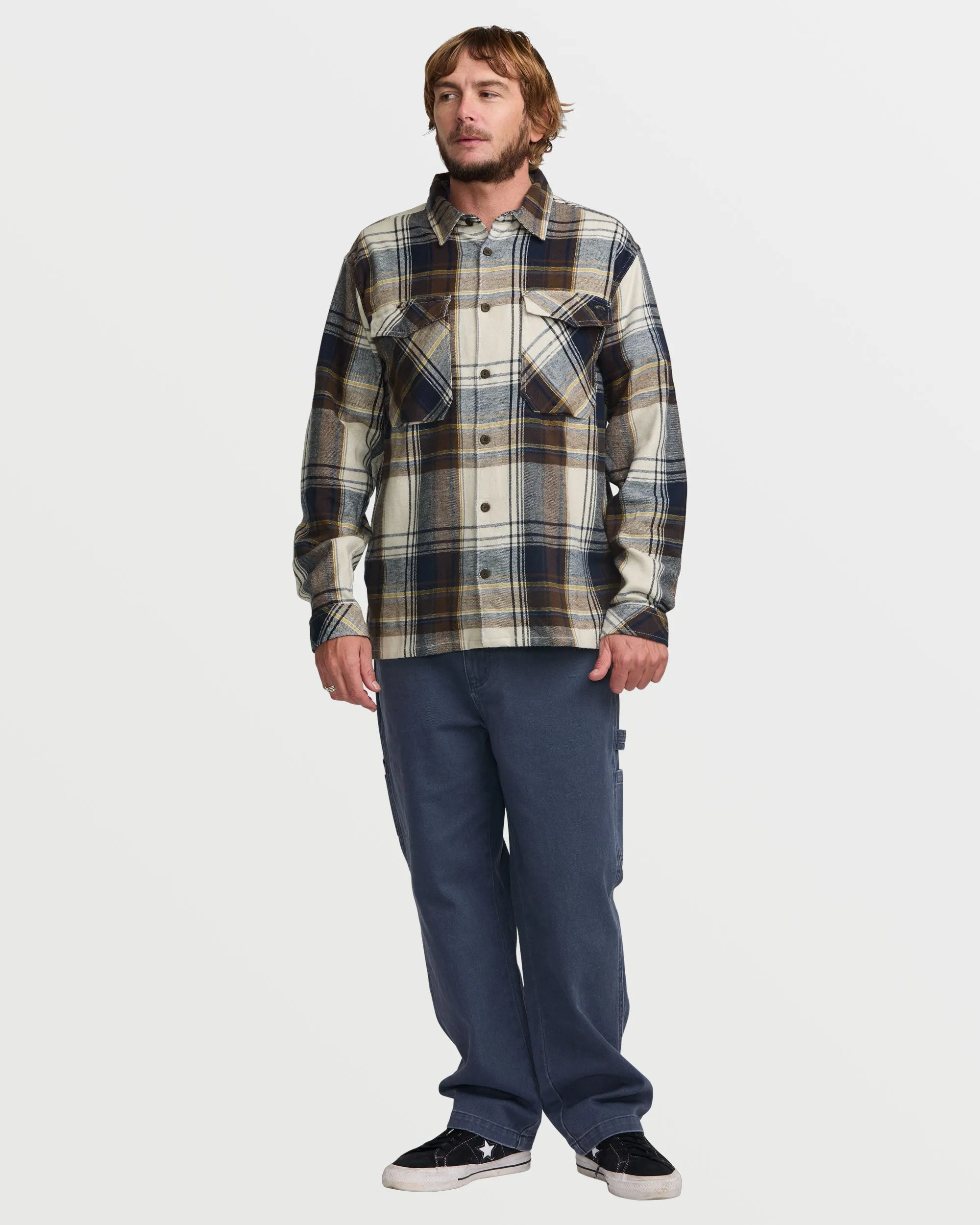 Bad Dog Flannel Shirt - Silver Billabong