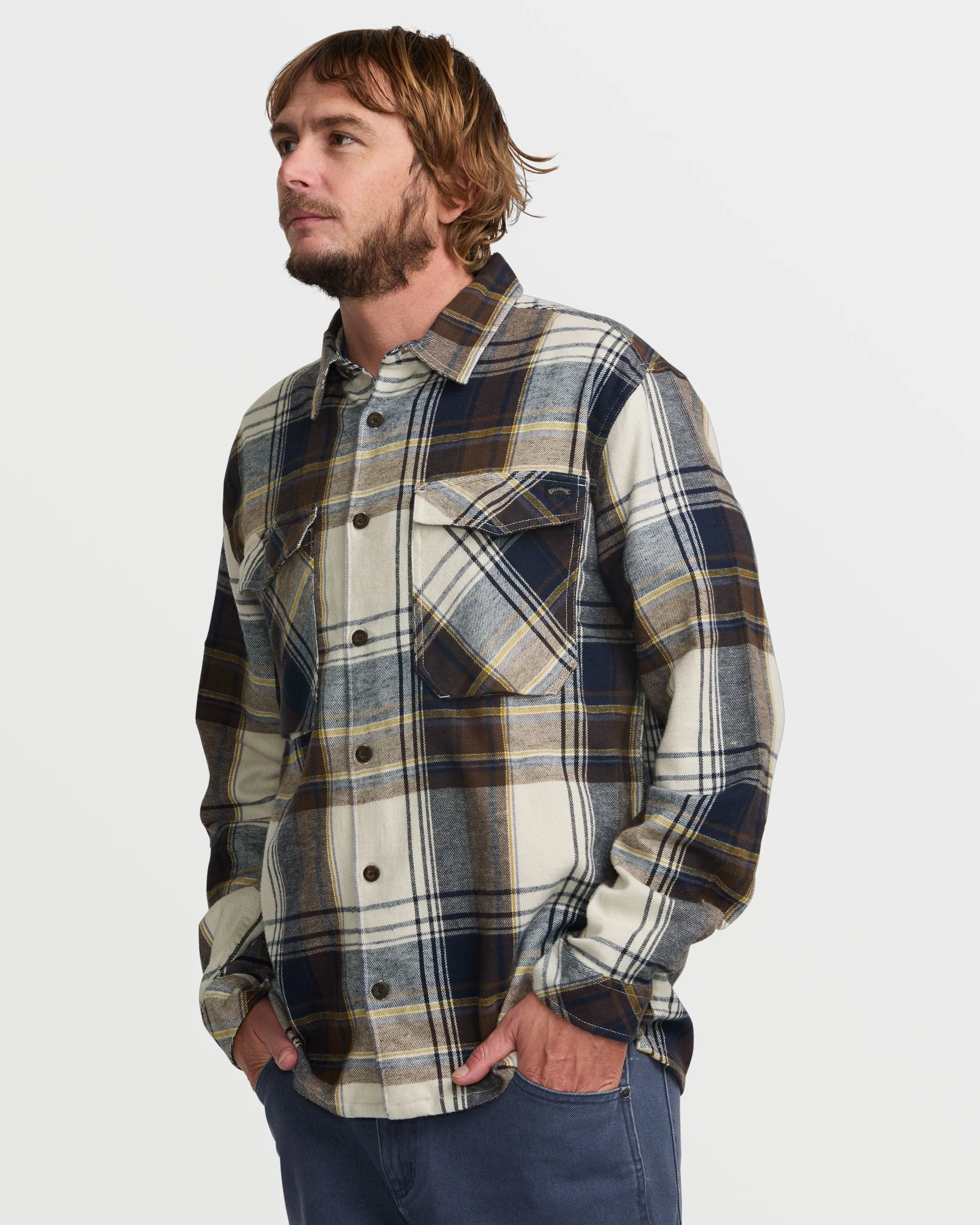 Bad Dog Flannel Shirt - Silver Billabong