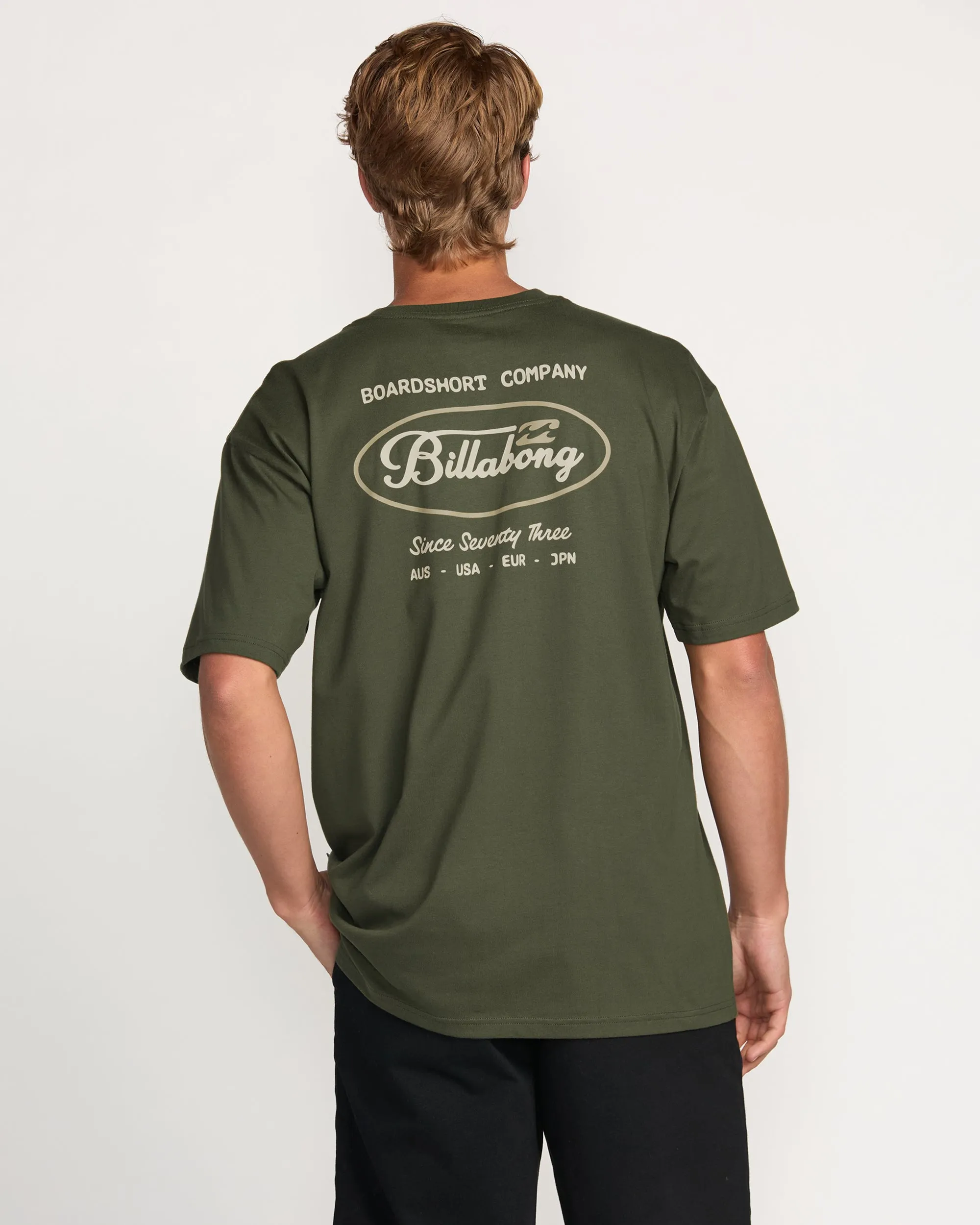 Bad Dog Pocket Regular Tee - Olive Billabong