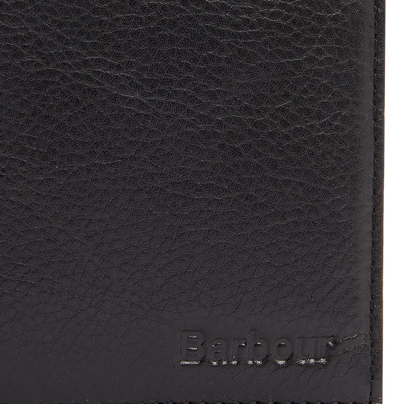 Barbour Colwell Leather Billfold Wallet Black/Classic