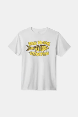 Bass Brains Bait S/S Standard T-Shirt - White Brixton