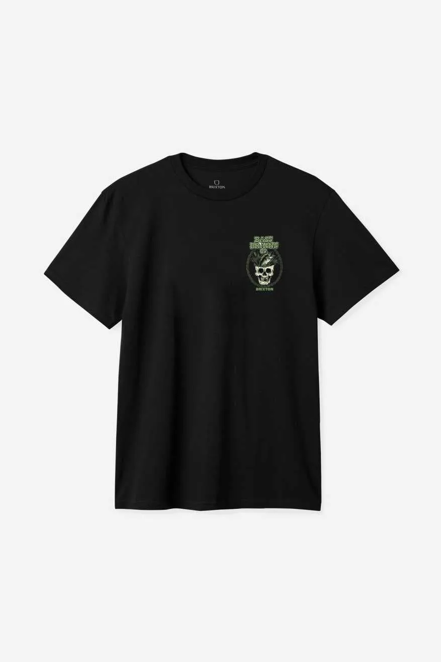 Bass Brains Skull S/S Standard T-Shirt - Black Brixton