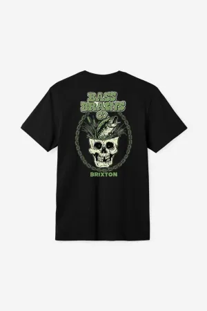 Bass Brains Skull S/S Standard T-Shirt - Black Brixton