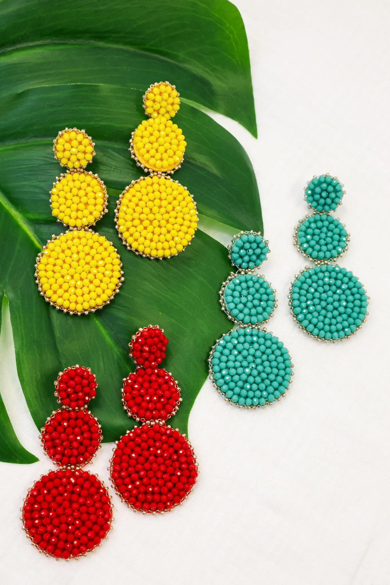 Be The One Red Beaded Earrings