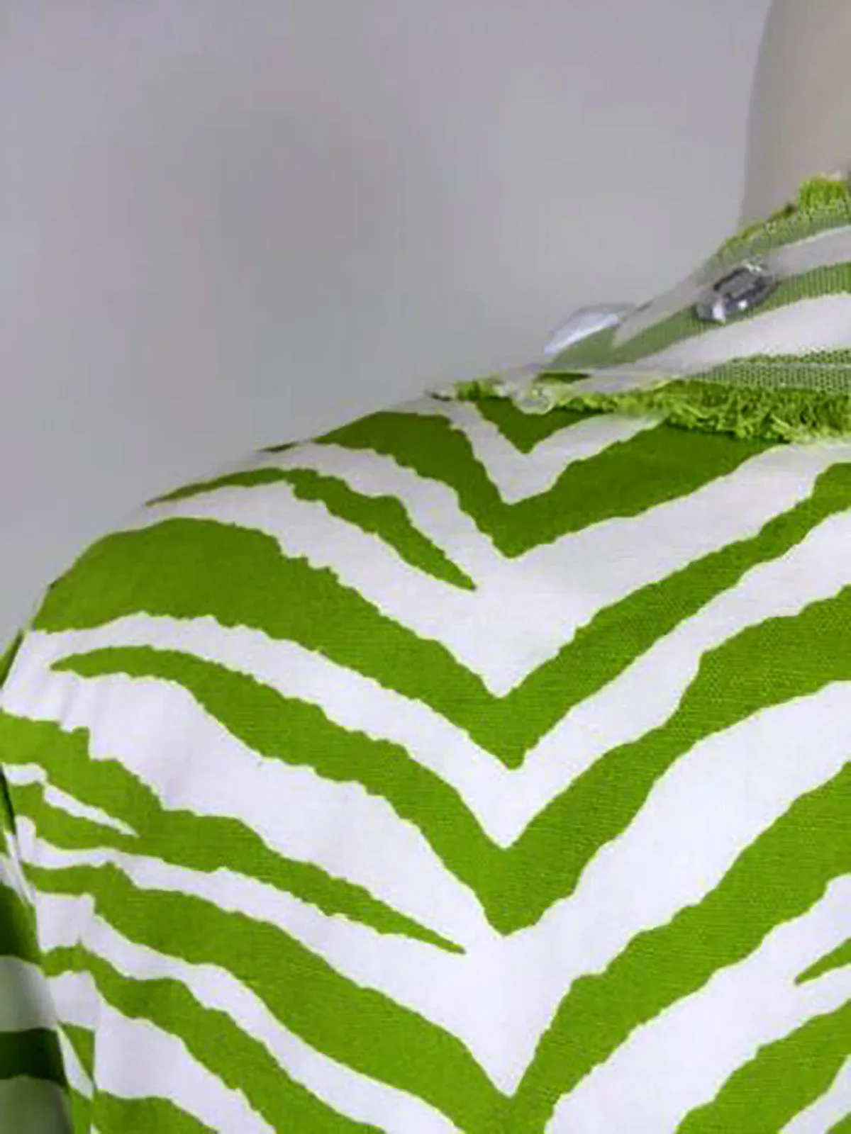 Berek Size XL Lime Green & White Zebra Jacket
