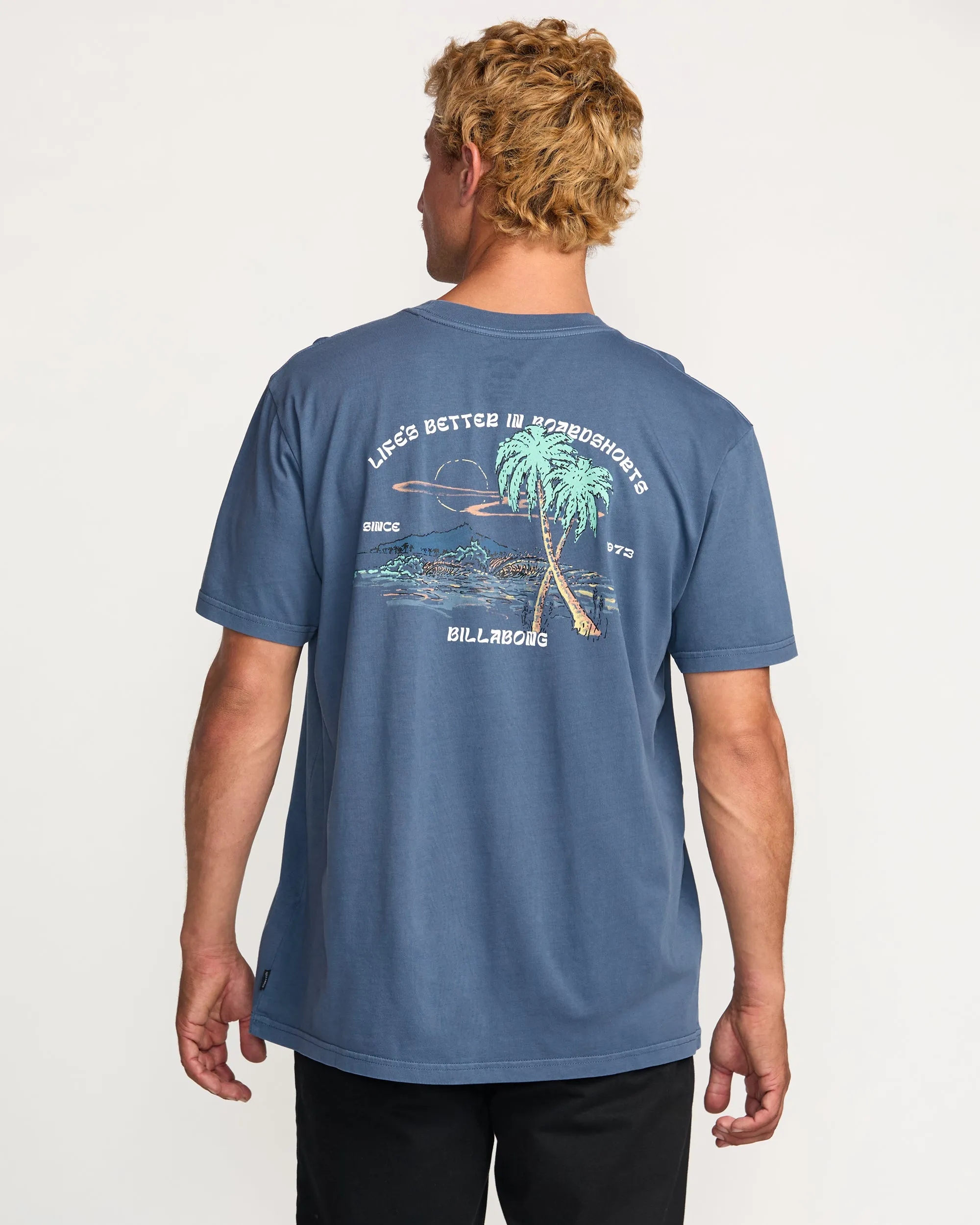Better Premium Wave Wash Tee - Deep Blue Billabong