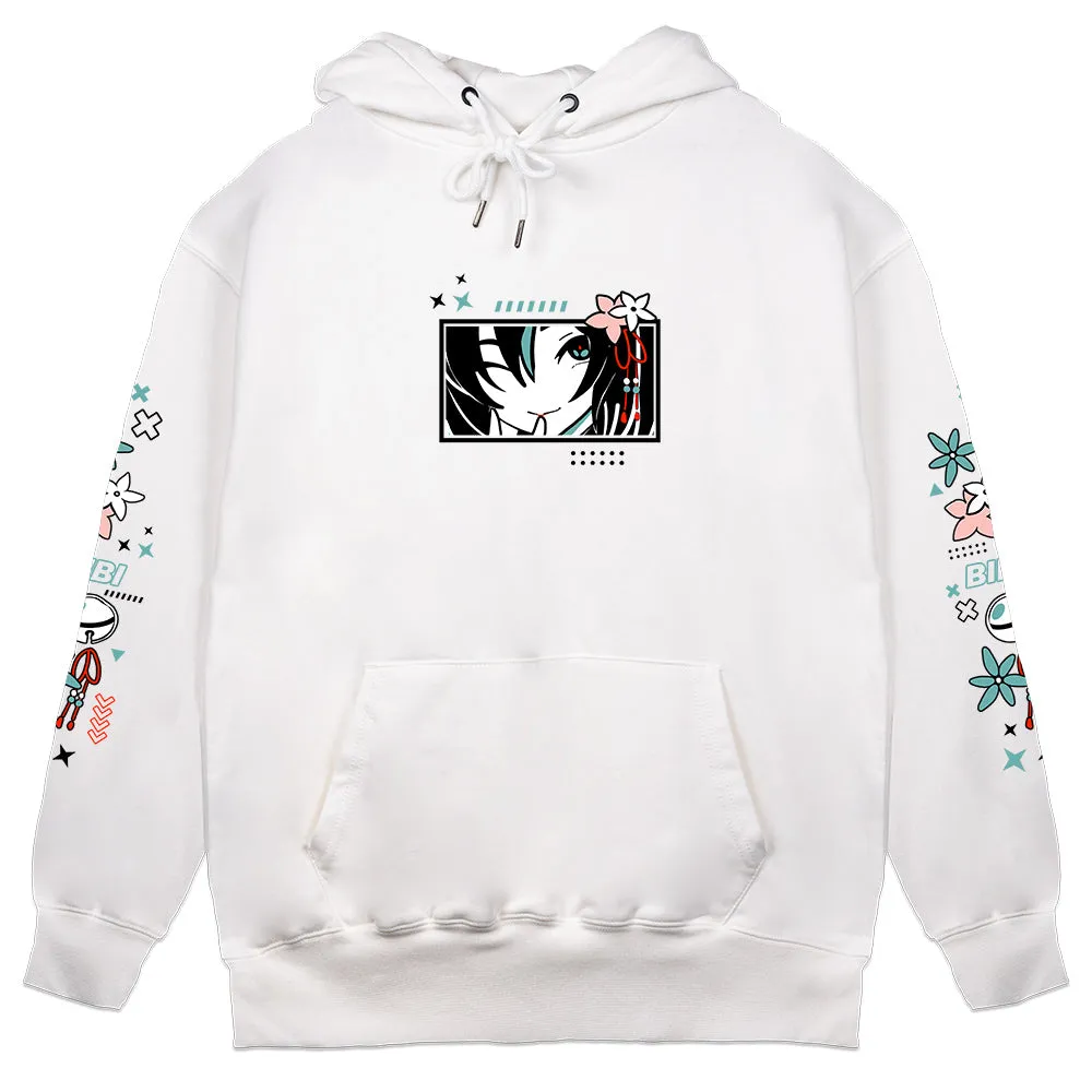 BIBI Sakura Selfie White Hoodie
