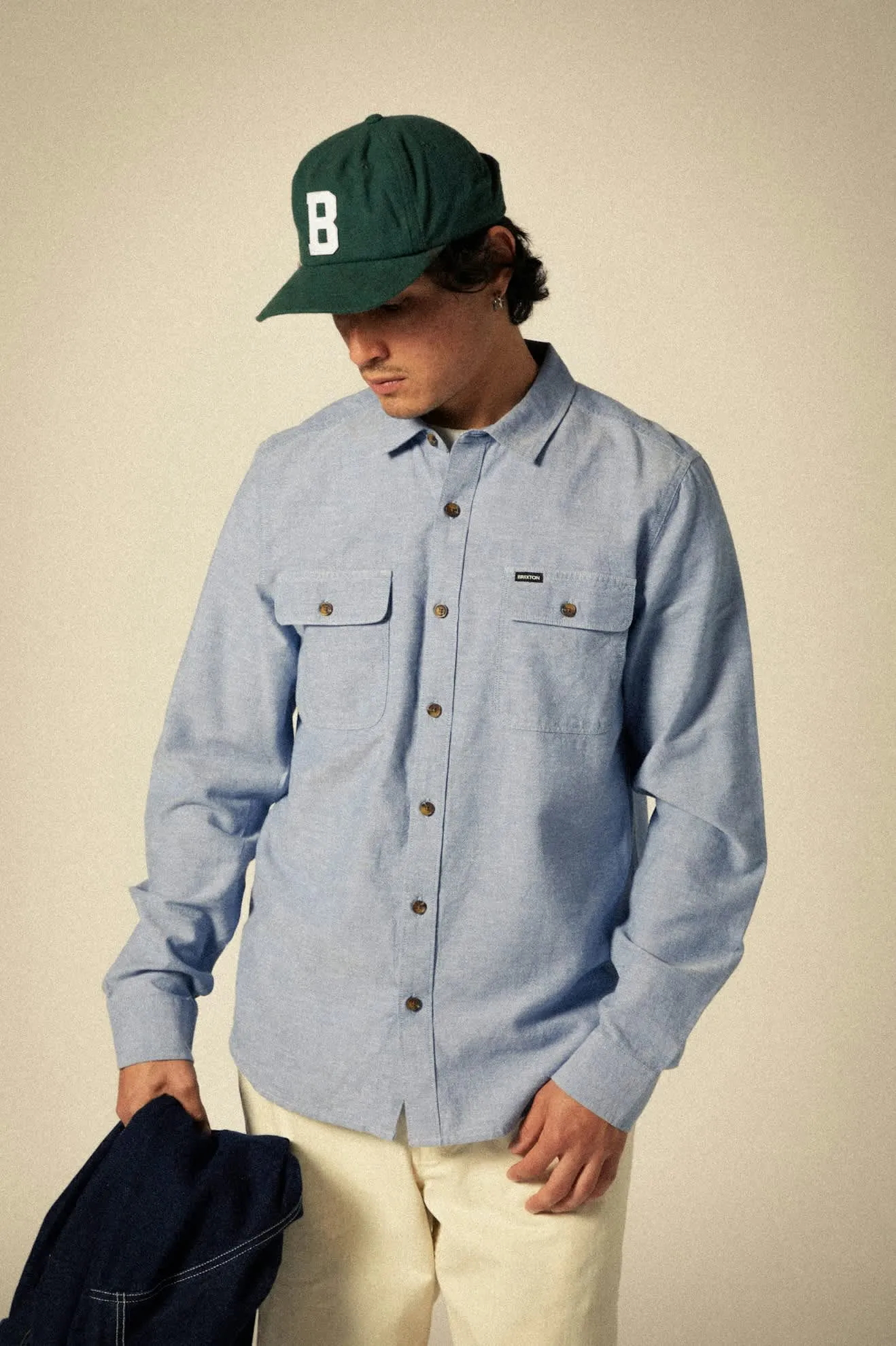 Big B Adjustable Hat - Deep Forest Flannel Brixton