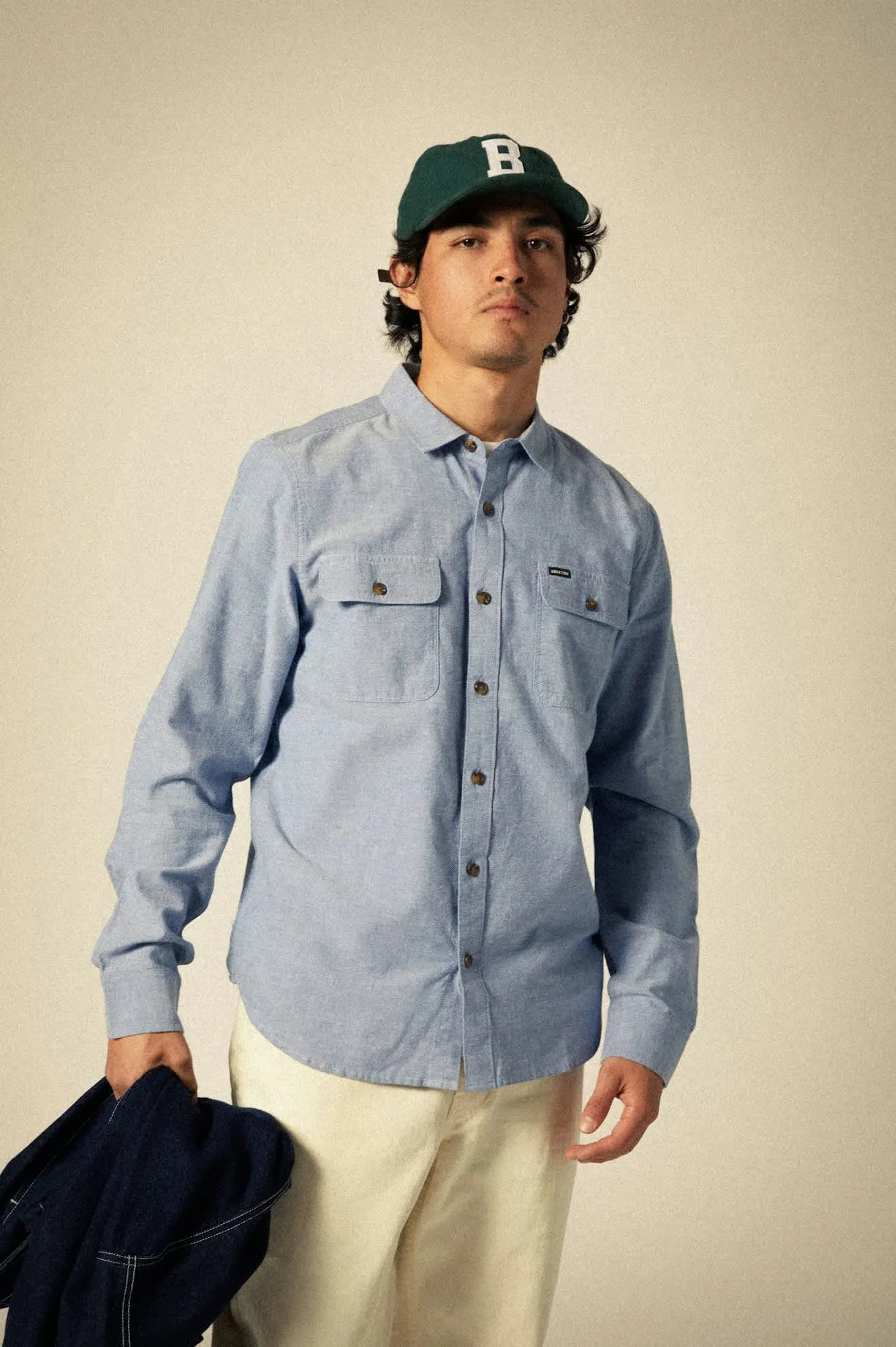 Big B Adjustable Hat - Deep Forest Flannel Brixton