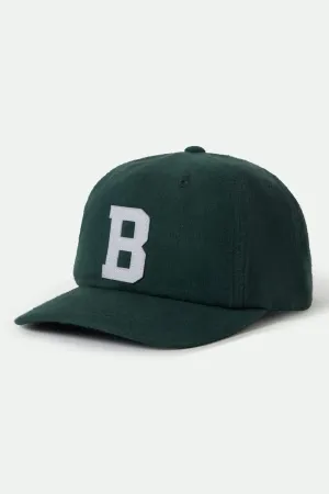 Big B Adjustable Hat - Deep Forest Flannel Brixton