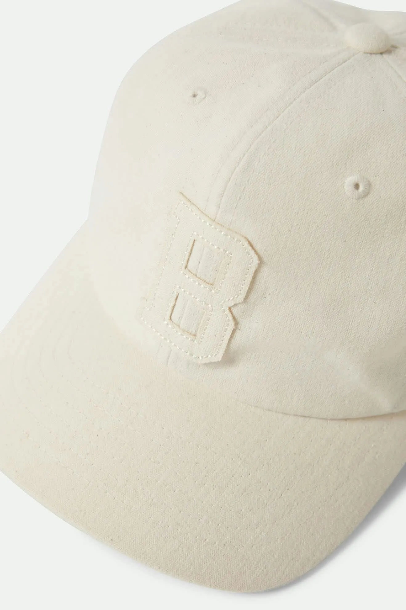 Big B Adjustable Hat - Egret White Canvas Brixton