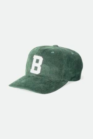 Big B Adjustable Hat - Emerald Cord Brixton