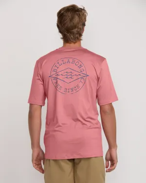 Big Dave Loose Fit Short Sleeve Surf Tee - Dusty Pink Billabong