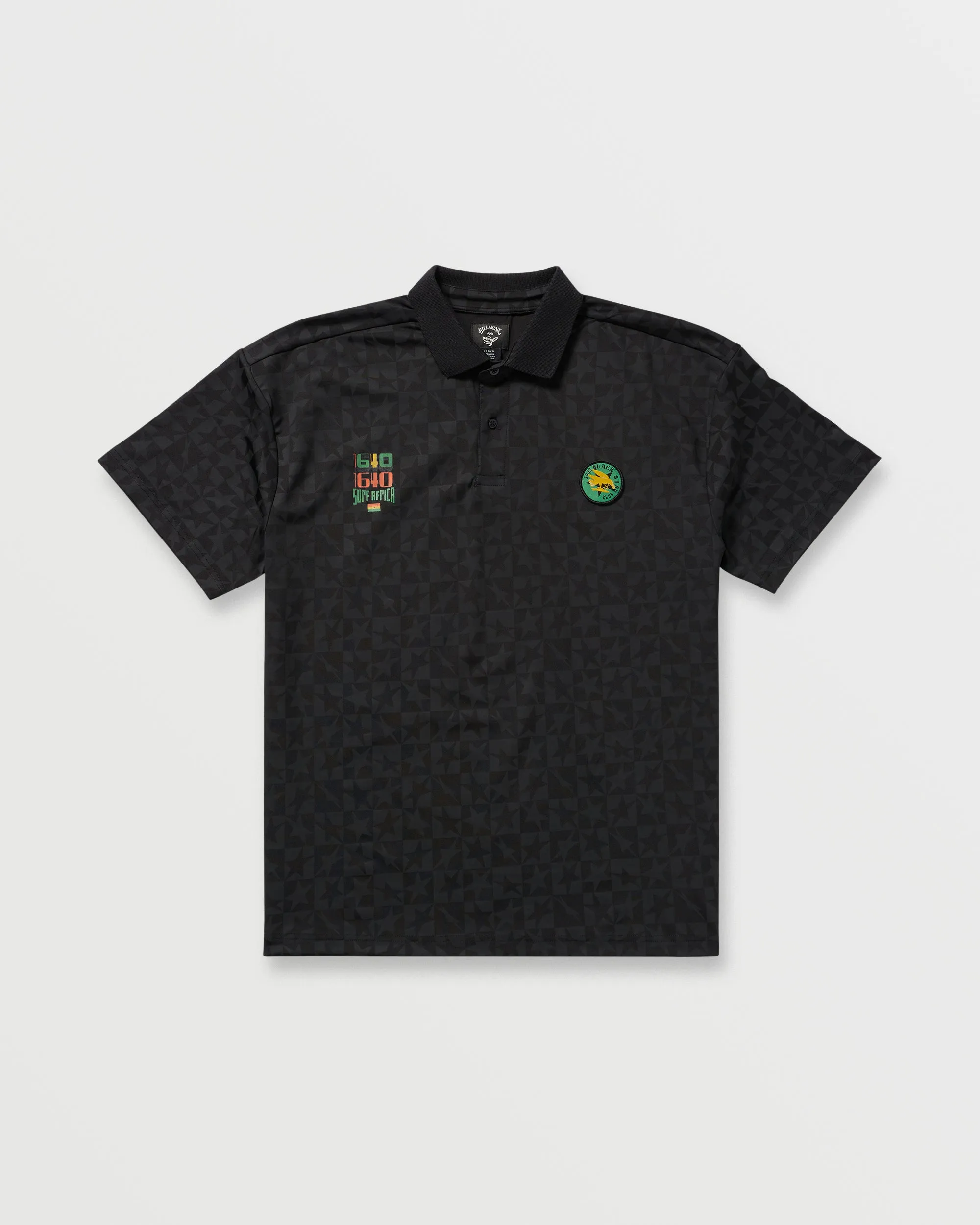 Billabong x Mami Wata Black Star Surf Club Short Sleeve Polo Shirt - Black Billabong