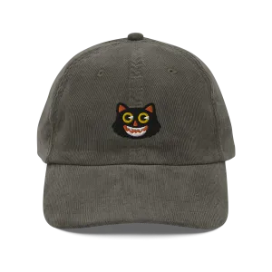 Black Cat Corduroy Hat
