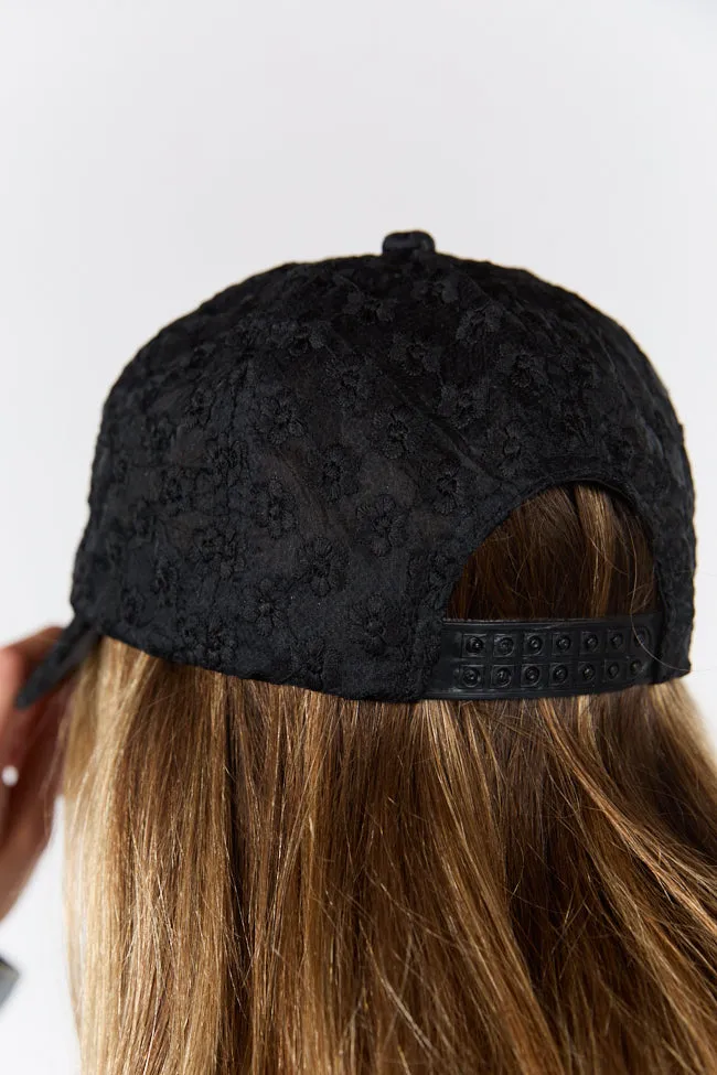 Black Eyelet Hat